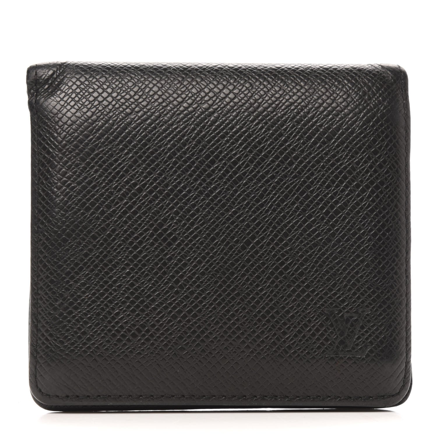 Louis Vuitton Taiga Porte Billets 3 Cartes Billfold Wallet Coin Case Ardoise 1 of 6