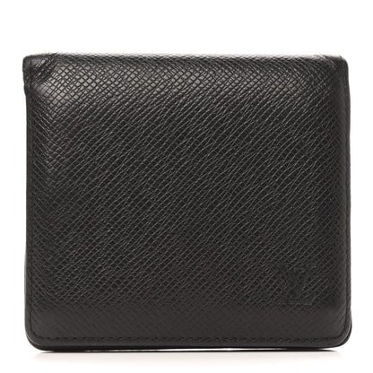 Louis Vuitton Taiga Porte Billets 3 Cartes Billfold Wallet Coin Case Ardoise 1 of 6