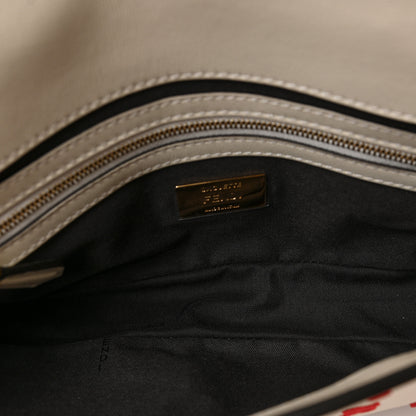 Fendi Vitello Burro Chinese Valentines Day Karligraphy Embroidered Baguette 1997 Pana Rosso Cardinale 11 of 18
