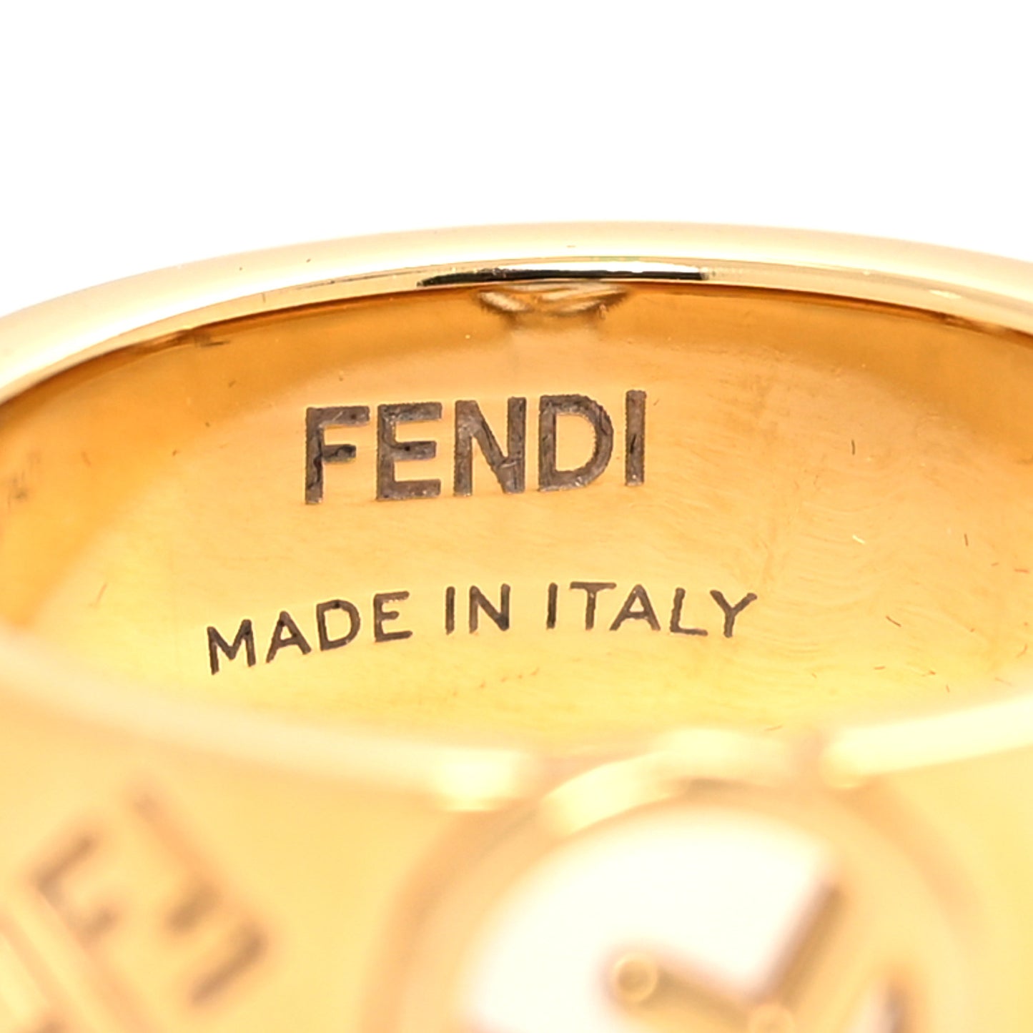 Metal FF Ring L Gold