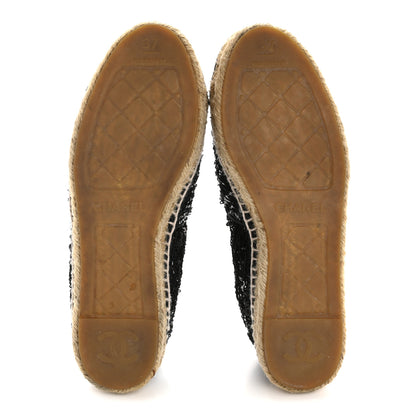 Chanel Patent Sequin CC Espadrilles 37 Black 11 of 18