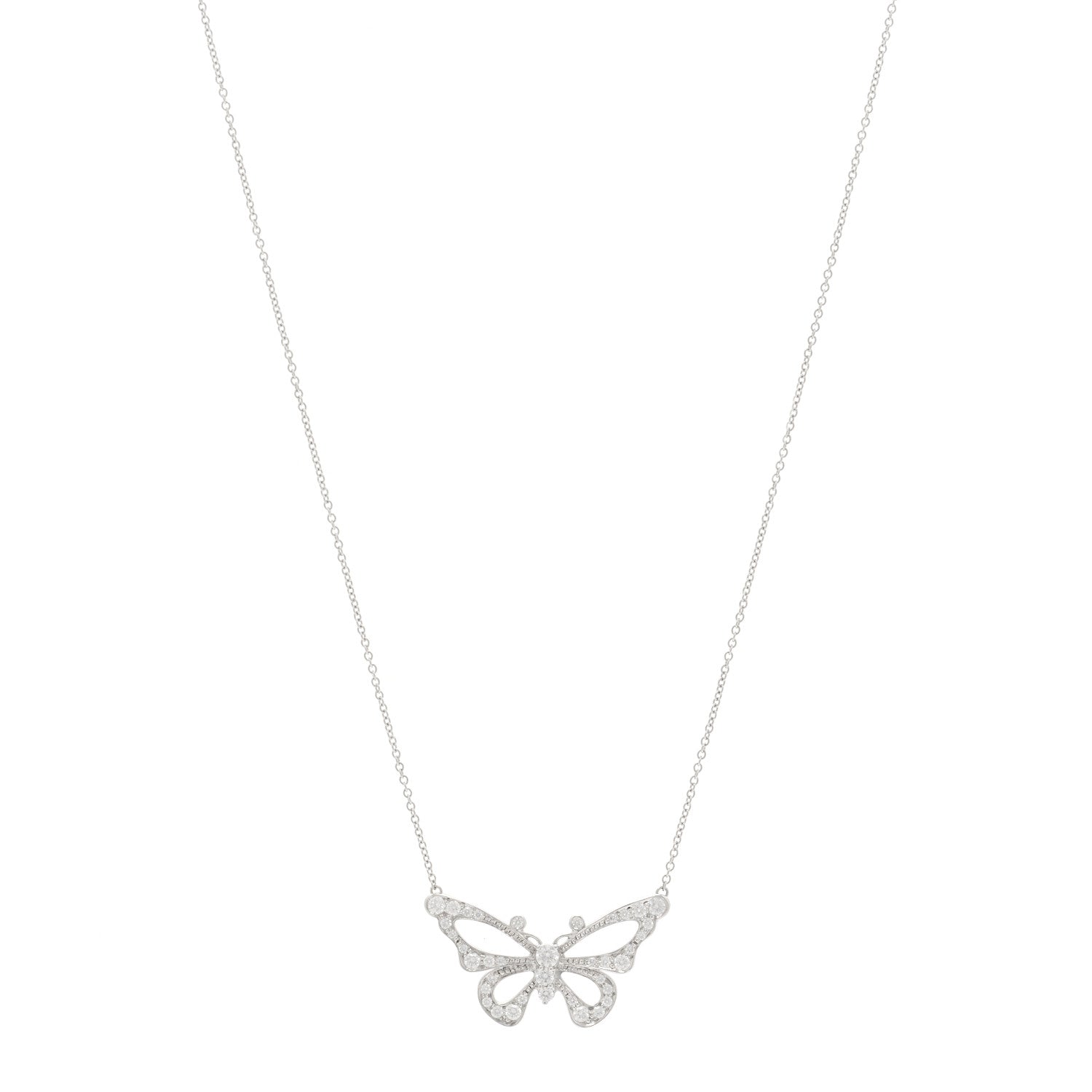 Tiffany Platinum Diamond .45ctw Enchant Butterfly Necklace 1 of 6