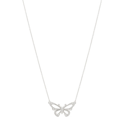 Tiffany Platinum Diamond .45ctw Enchant Butterfly Necklace 1 of 6