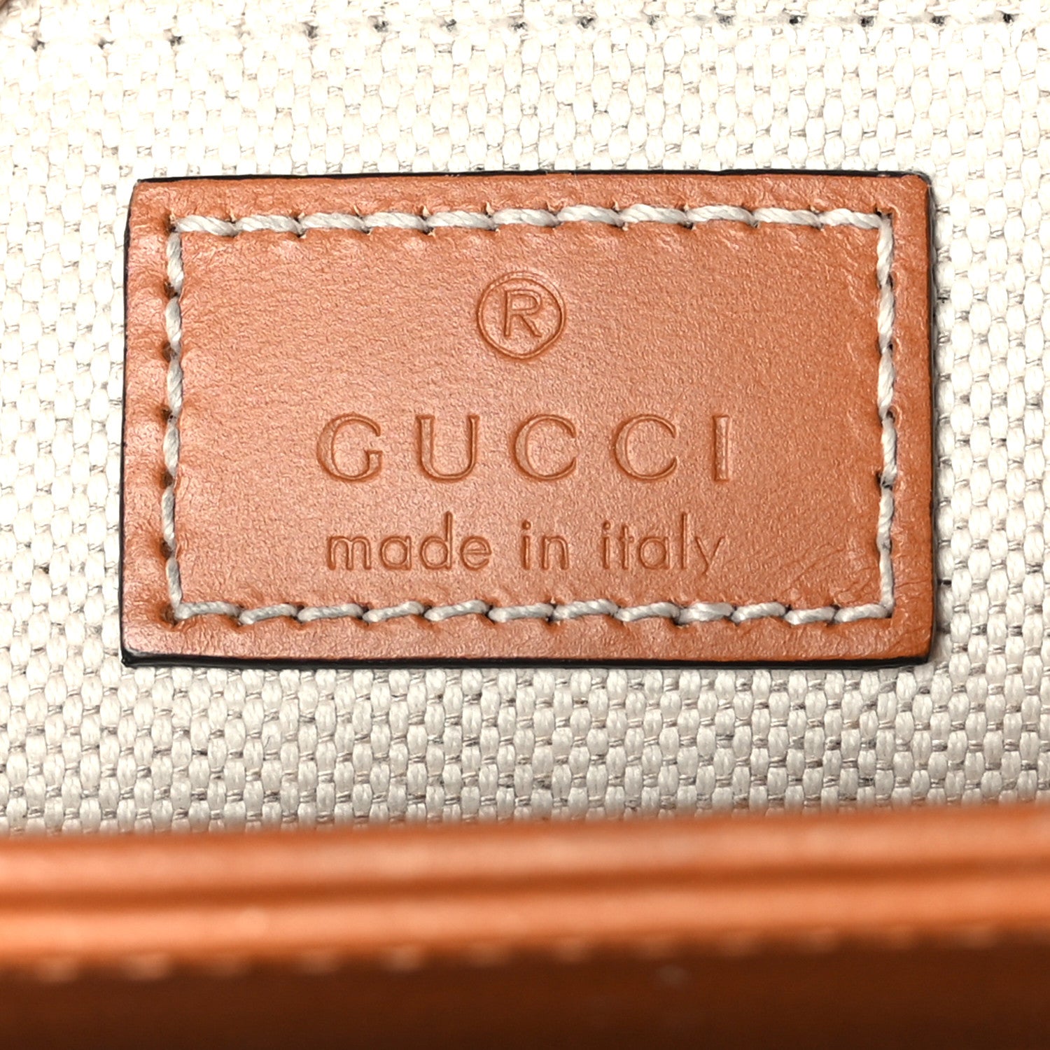 Gucci X DANS LE VERT Textured Dollar Calfskin Horsebit 1955 Shoulder Bag Dusty Azure Harness Brown Mystic White 6 of 12