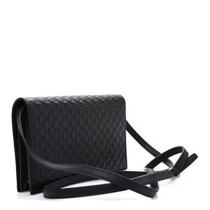 Gucci Microguccissima Crossbody Wallet Black 3 of 9