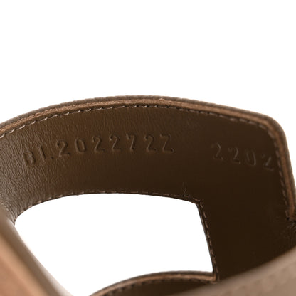 Hermes Epsom Oran Sandals 40.5 Etoupe 9 of 10