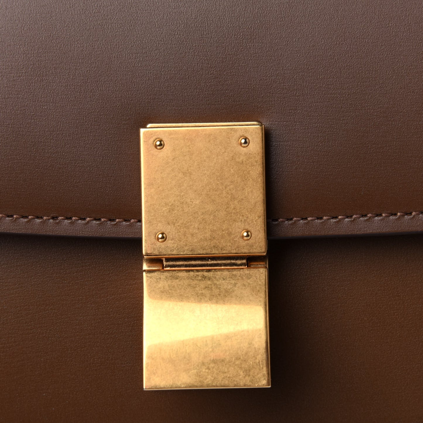 Smooth Calfskin Small Classic Box Flap Bag Camel