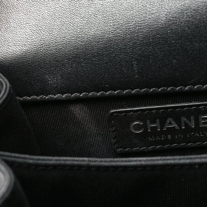 Chanel Calfskin Quilted North South Boy Flap Black 11 of 11