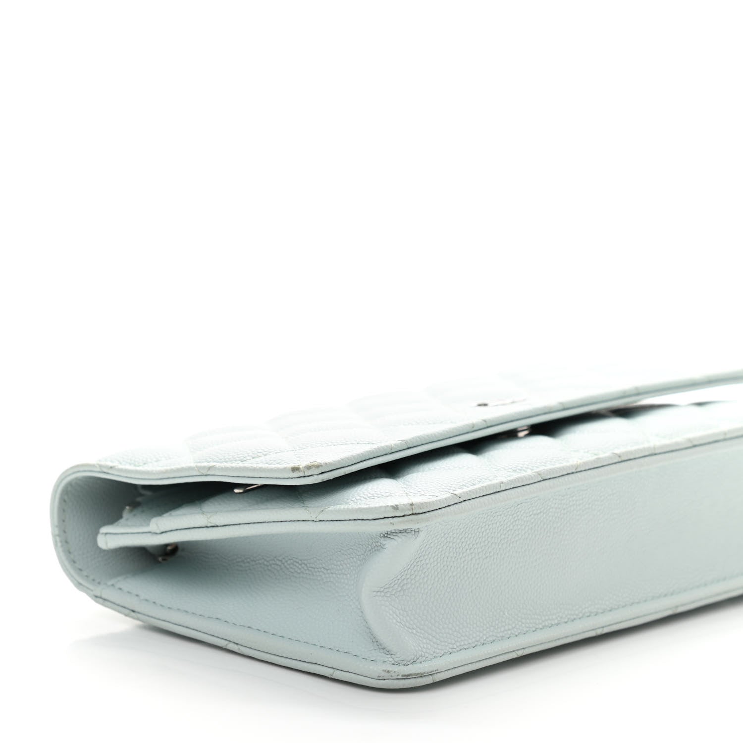 Chanel Caviar Quilted Wallet On Chain WOC Light Blue 9 of 12