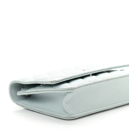 Chanel Caviar Quilted Wallet On Chain WOC Light Blue 9 of 12