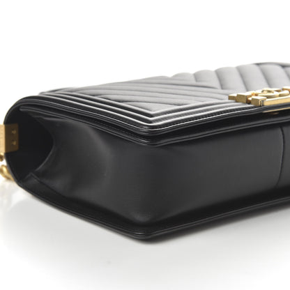 Chanel Lambskin Chevron Quilted Medium Boy Flap Black 6 of 10