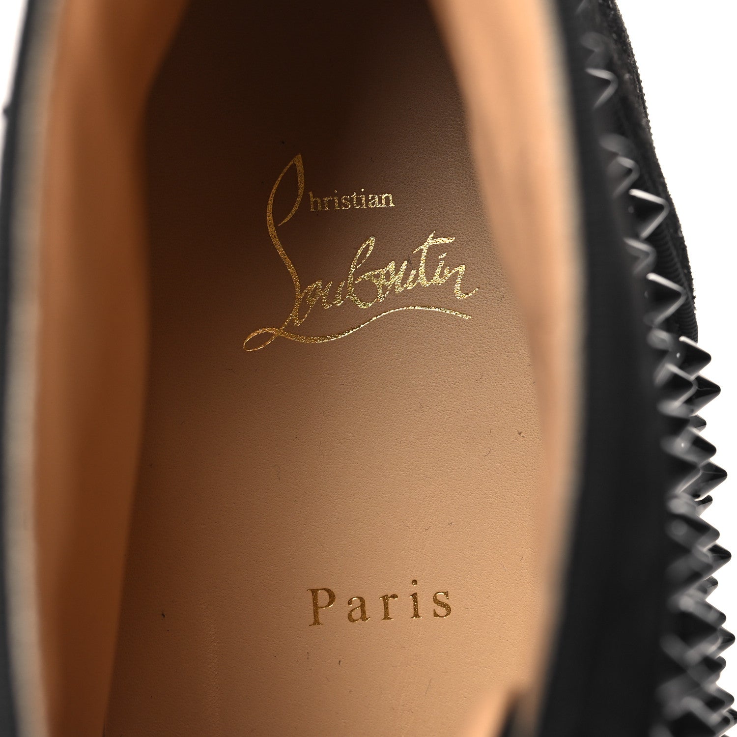 Christian Louboutin Veau Velours Mens Louis Orlato Flat Spikes Sneakers 45.5 Black 9 of 9