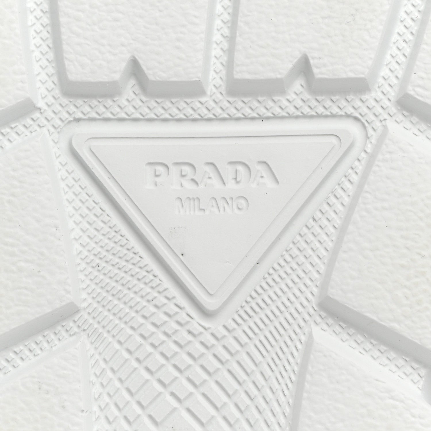 Prada Re-Nylon Gabardine Rubber Triangle Logo Quilted Womens Rush Piuma 50mm Mid Sneakers 40.5 White 8 of 8