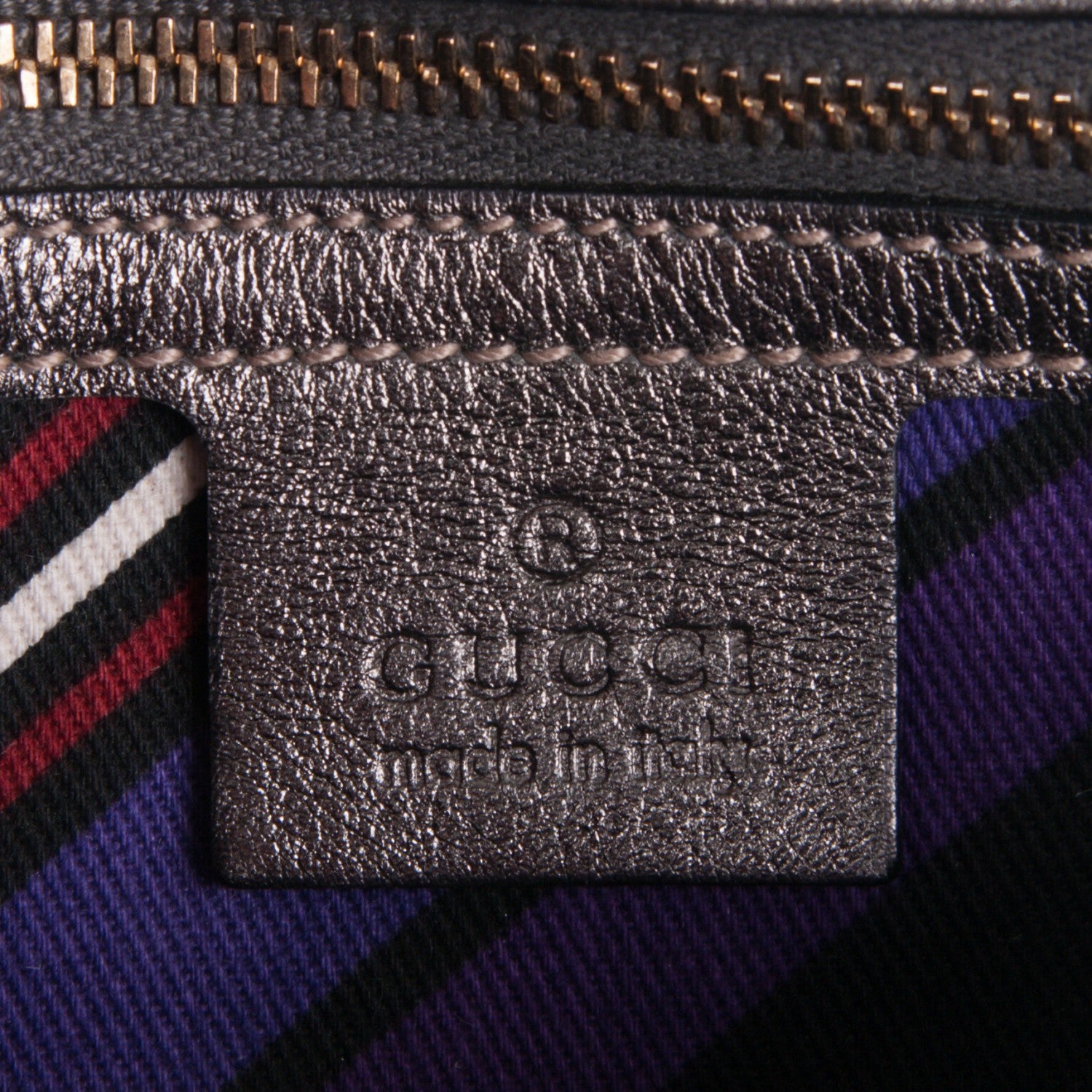 Gucci Guccissima Britt Tassel Shoulder Bag Gunmetal 6 of 7