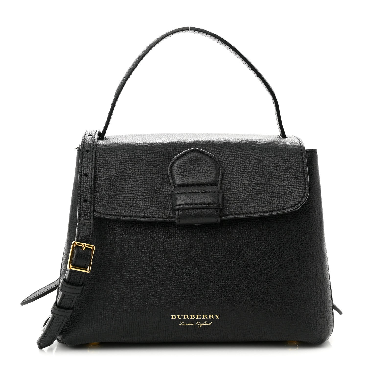 Burberry Derby Calfskin House Check Small Camberley Black 1 of 11