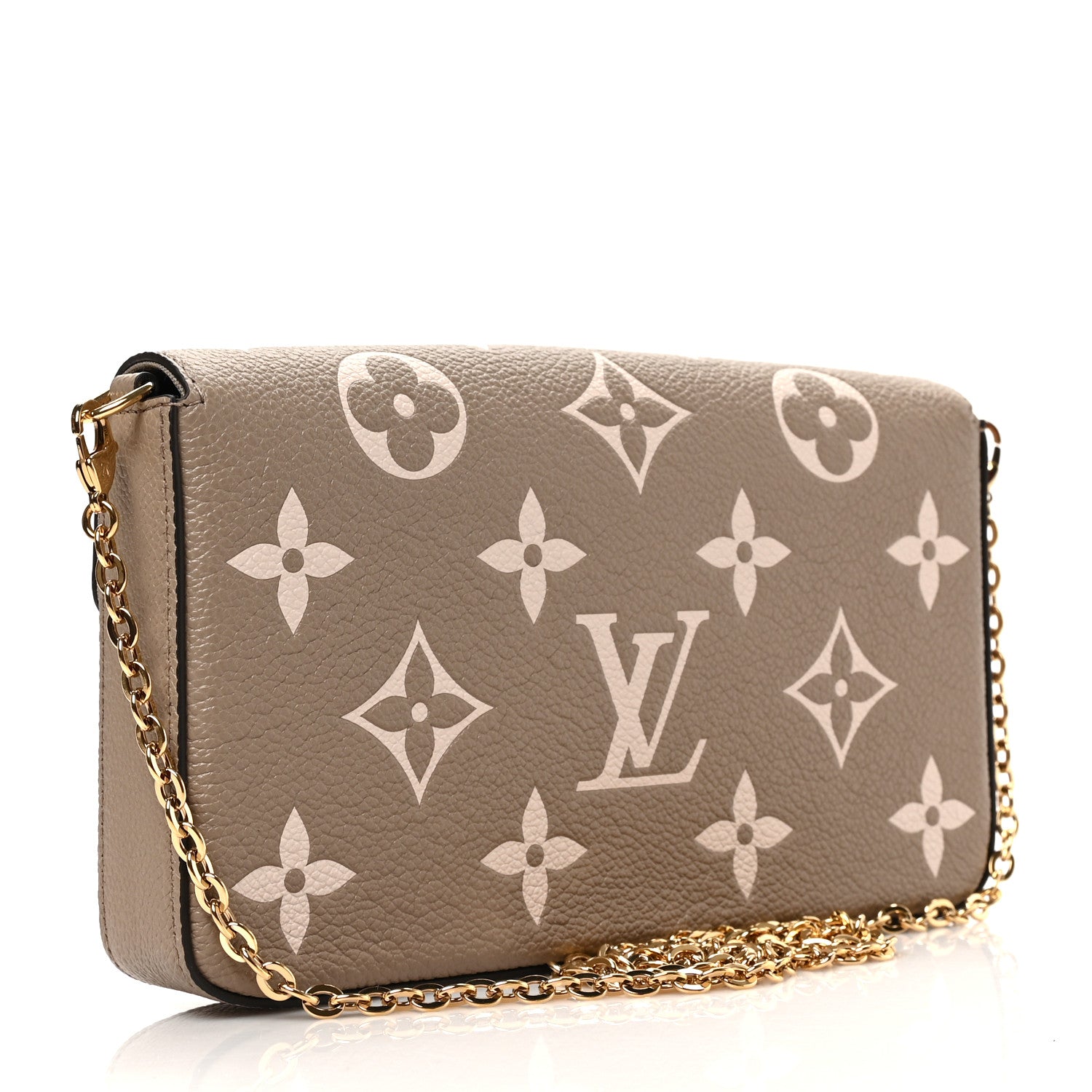 Louis Vuitton Empreinte Monogram Giant Felicie Pochette Tourterelle Creme 4 of 9