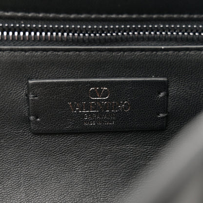 Valentino Garavani Nappa Monochrome Medium Roman Stud Shoulder Bag Black 6 of 9