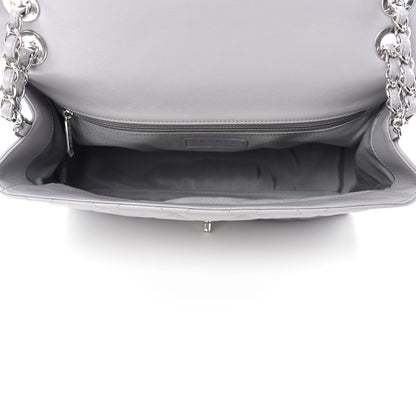 Chanel Crumpled Calfskin Large Chain All Over Flap Grey 5 of 10