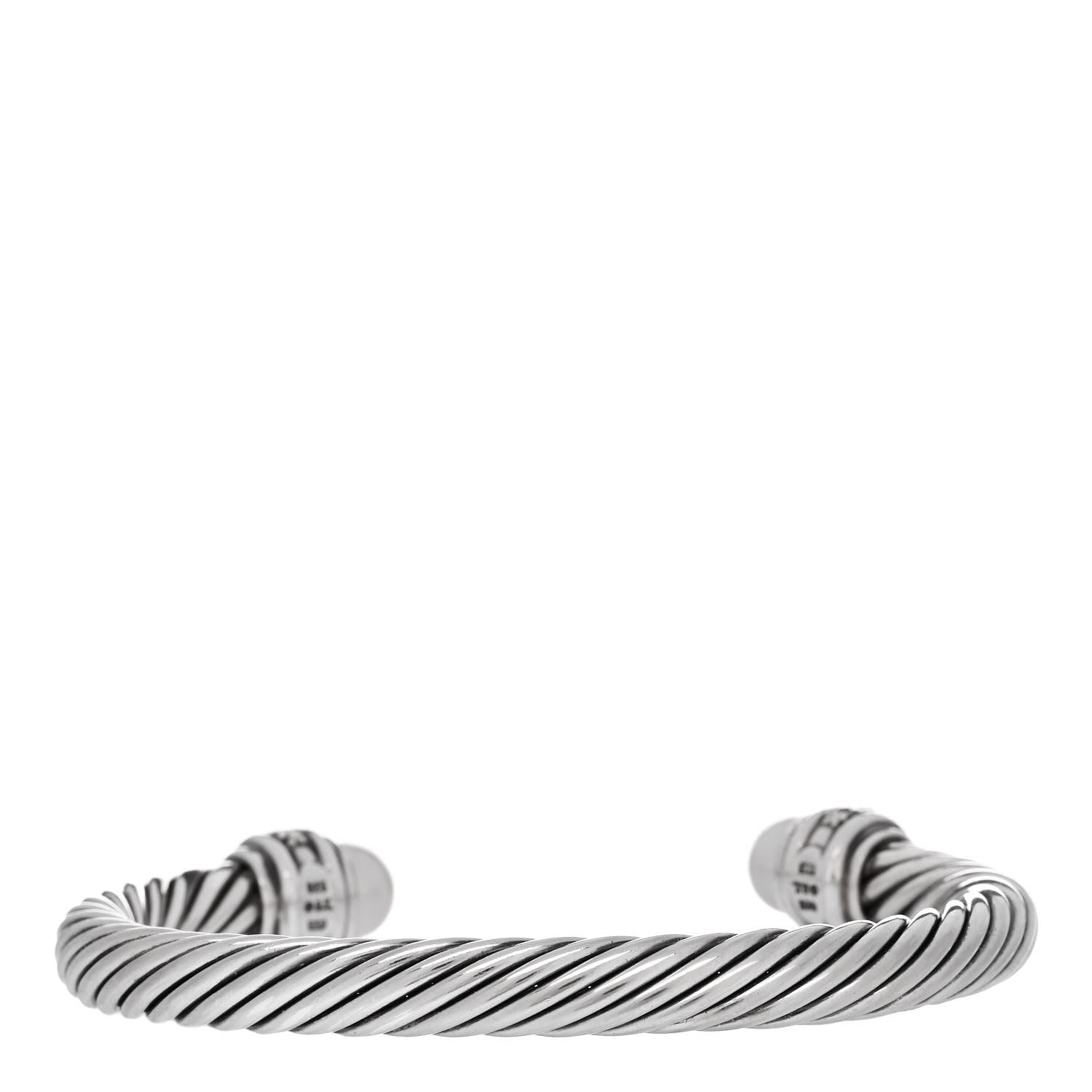 David Yurman Sterling Silver Diamond Pearl 7mm Cable Classics Bracelet 2 of 4
