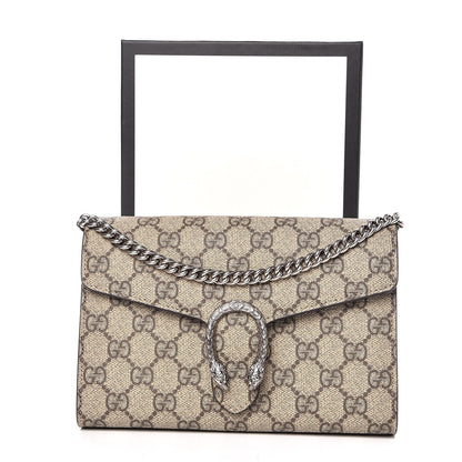 Gucci GG Supreme Monogram Mini Dionysus Chain Wallet Beige Taupe 8 of 8