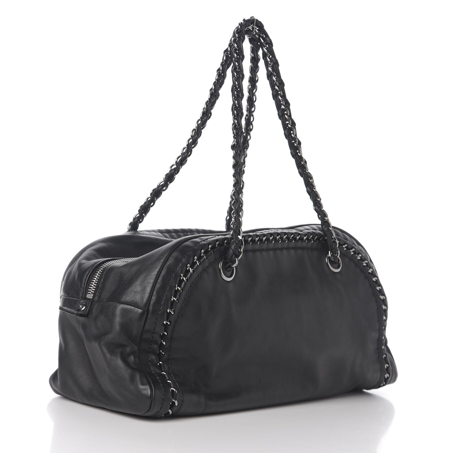 Chanel Smooth Calfskin Large Luxe Ligne Bowler Black 2 of 10