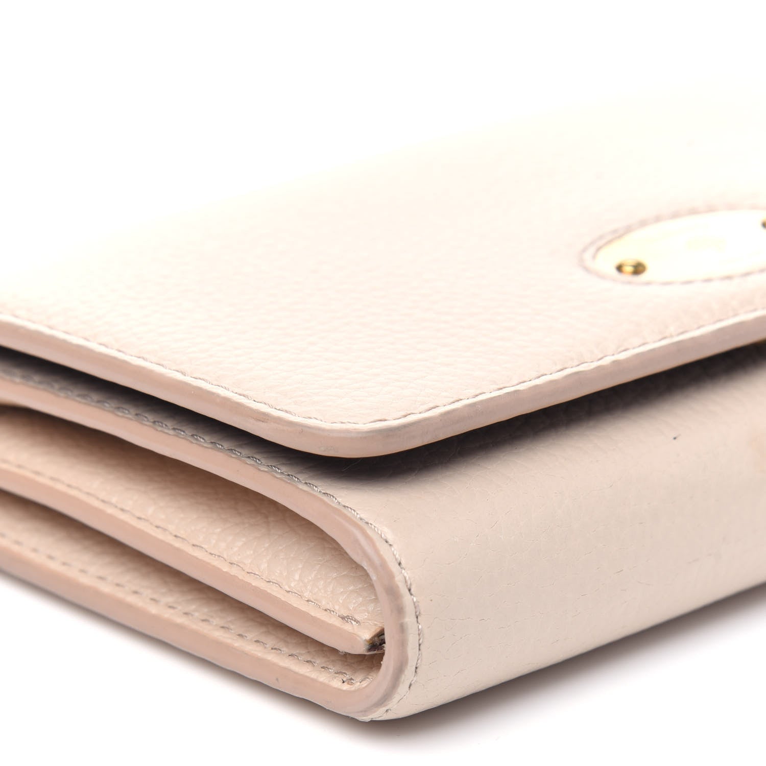 Mulberry Small Classic Grain Medium Plaque French Purse Wallet Rosewater 8 of 17