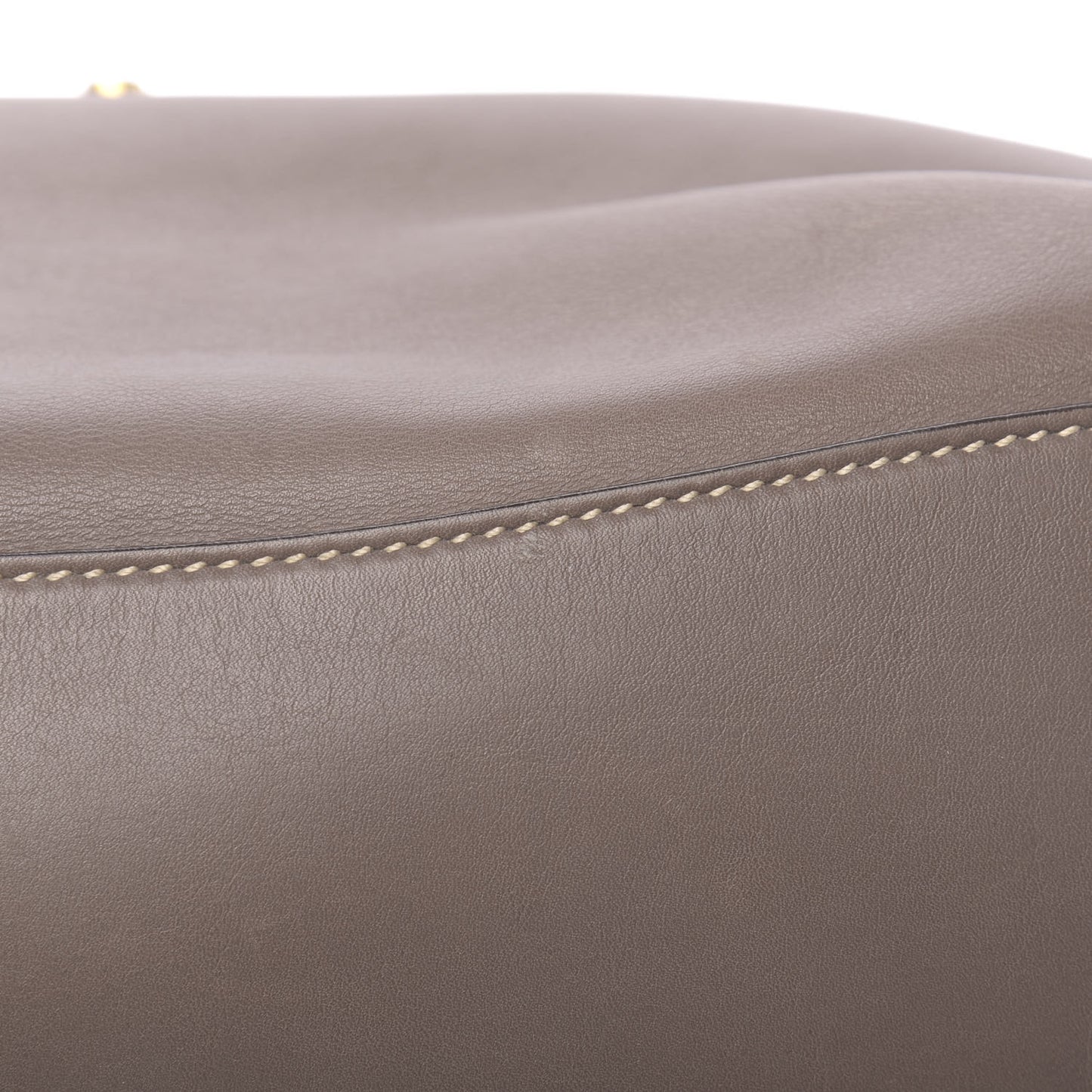 City Calfskin Foldover Pushlock Top Handle Satchel Argilla