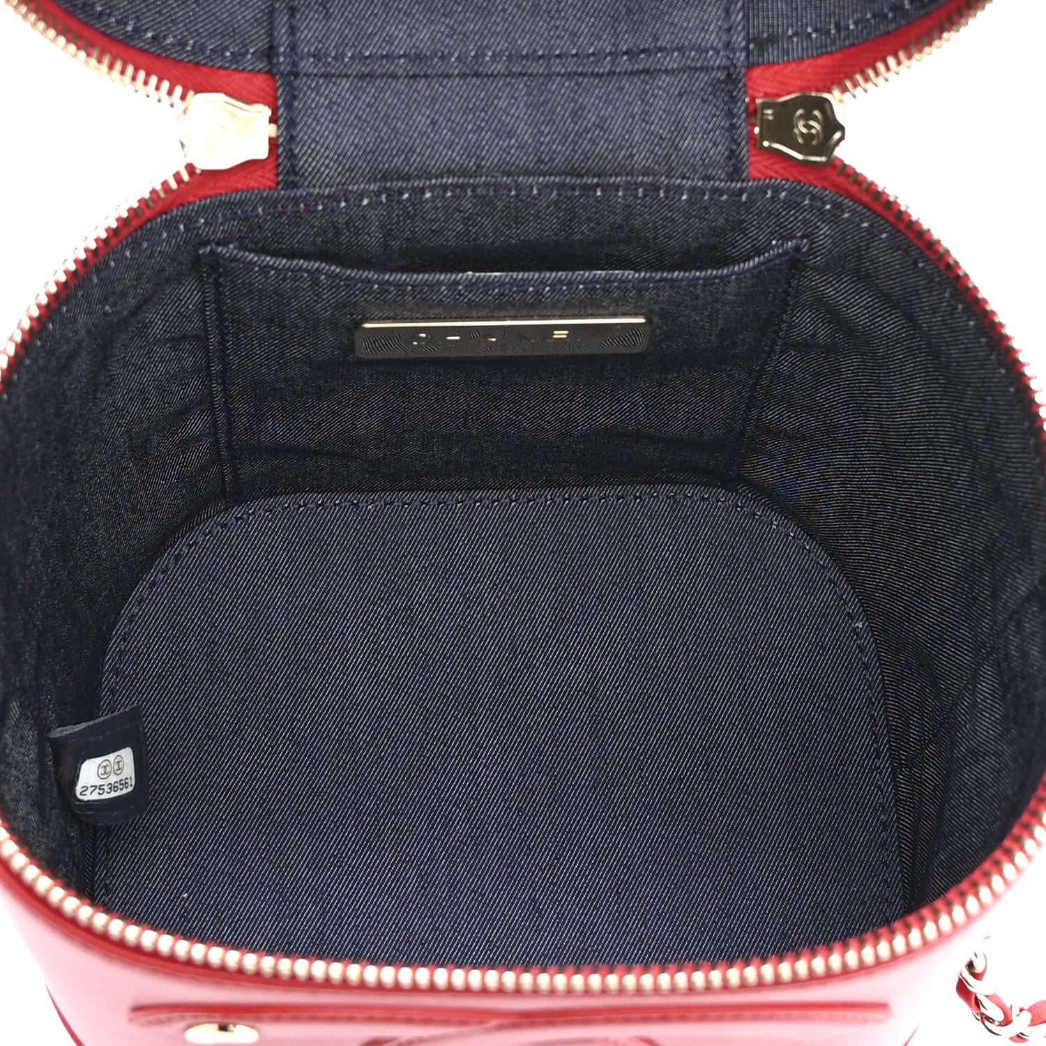Chanel Lambskin Timeless Vanity Cosmetic Case Red 5 of 10