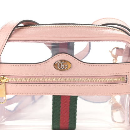Gucci Vinyl Web Mini Ophidia Transparent Shoulder Bag Perfect Pink 7 of 9