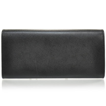 Prada Saffiano Continental Wallet Black 3 of 4
