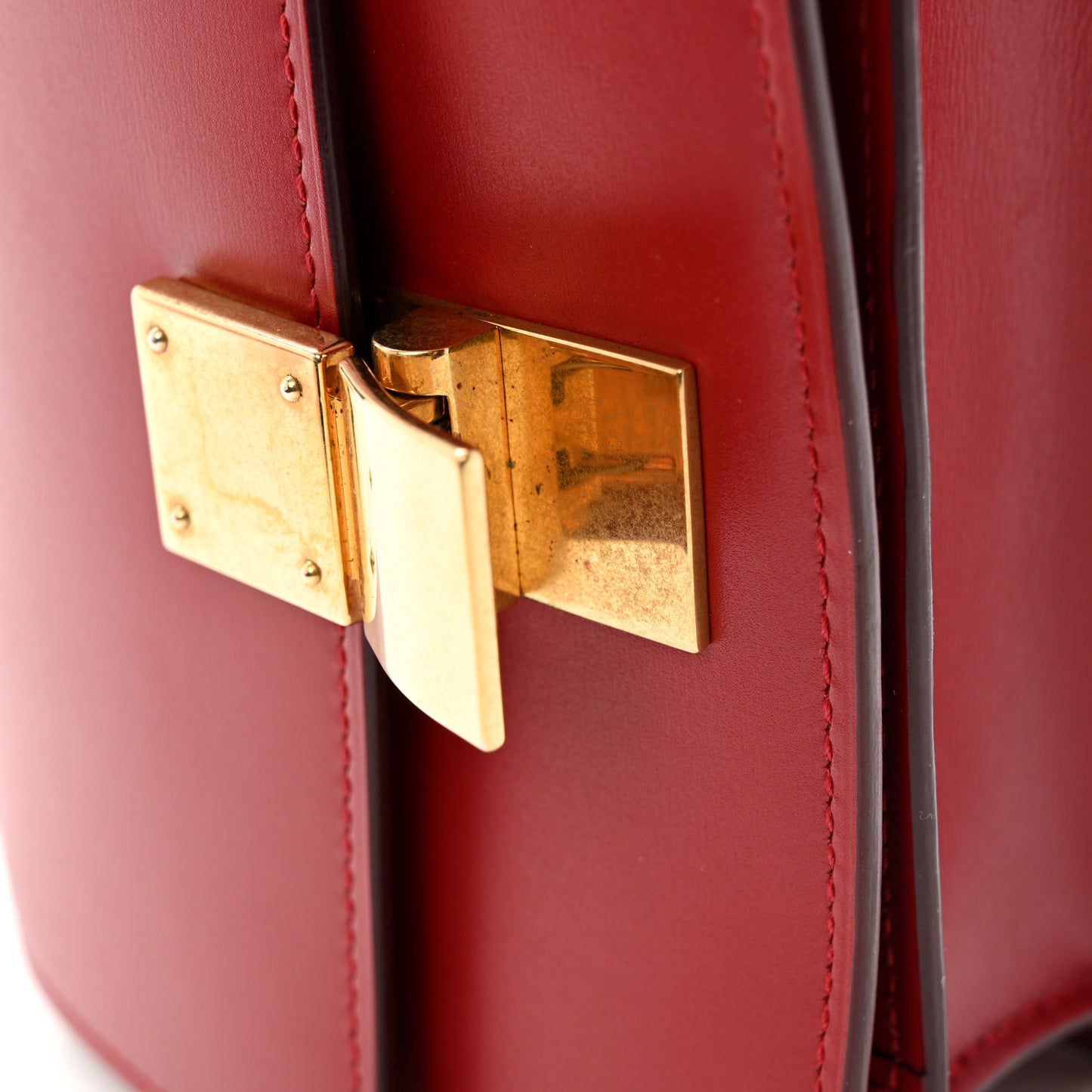 Smooth Calfskin Small Classic Box Flap Bag Red