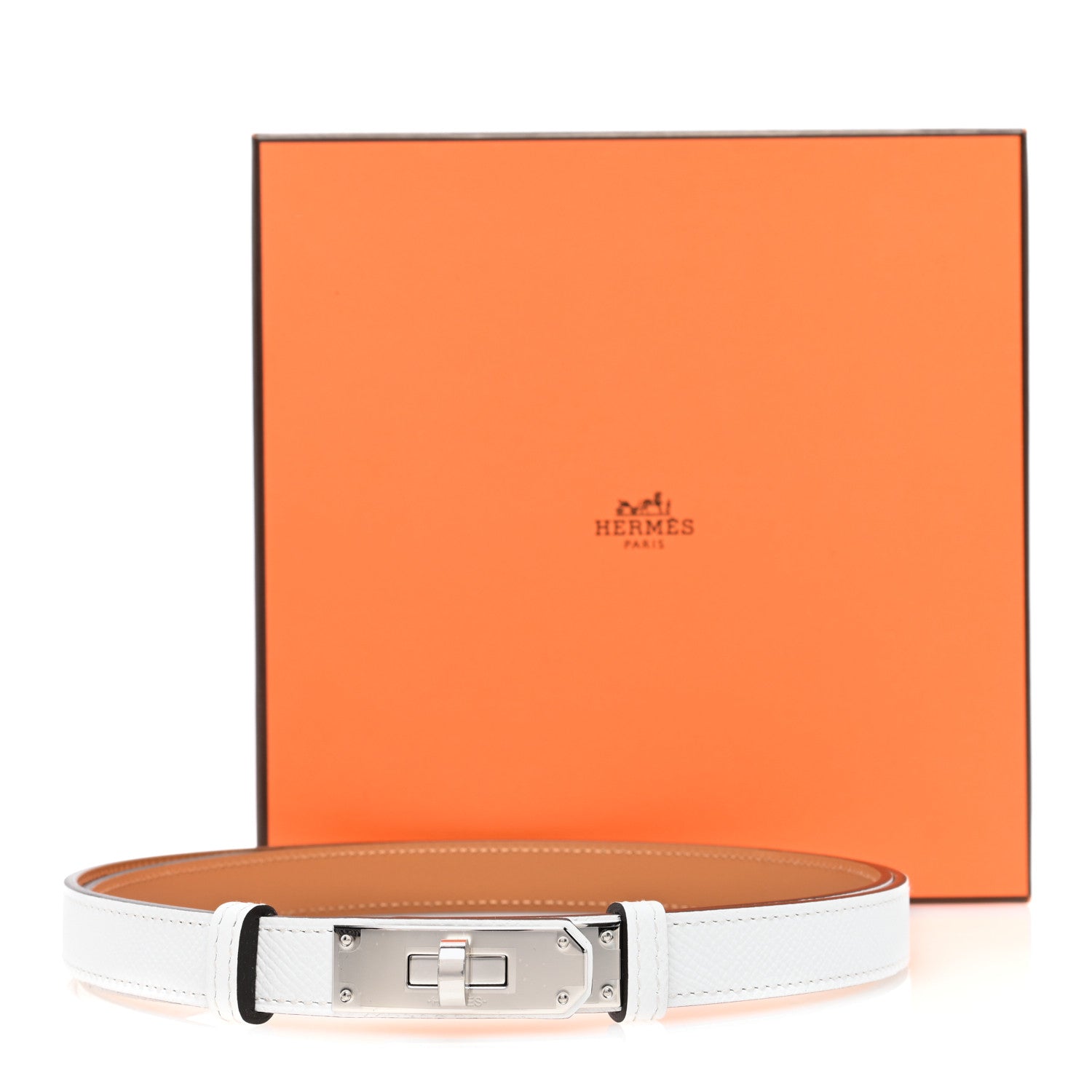 Hermes Epsom Kelly Belt White 4 of 4