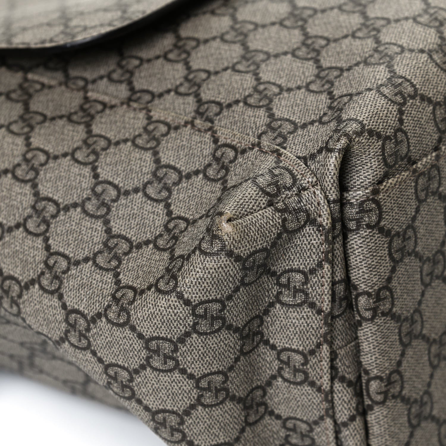 Gucci GG Plus Monogram Messenger Diaper Bag Dark Brown 14 of 16