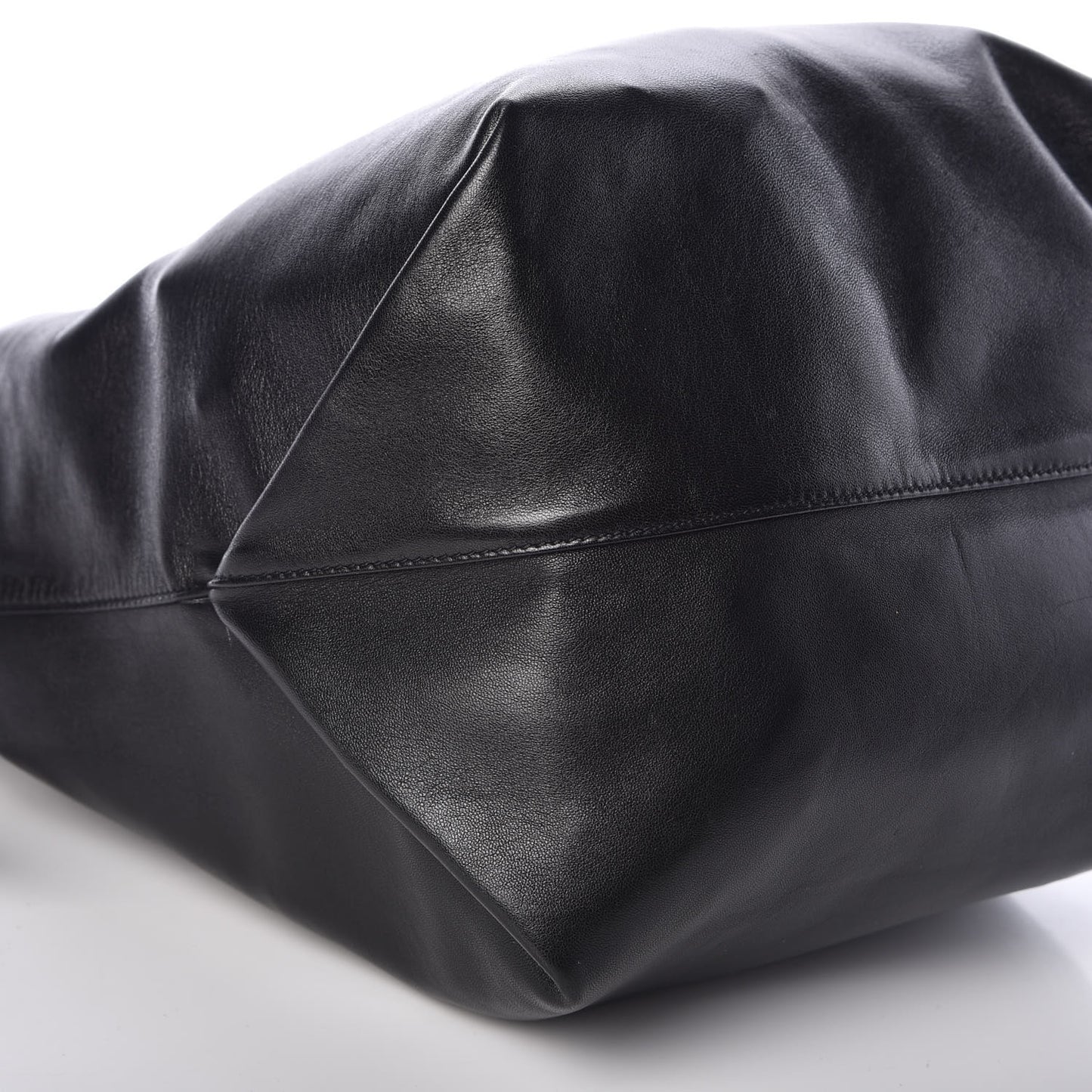 Lambskin Teddy Drawstring Bag Black