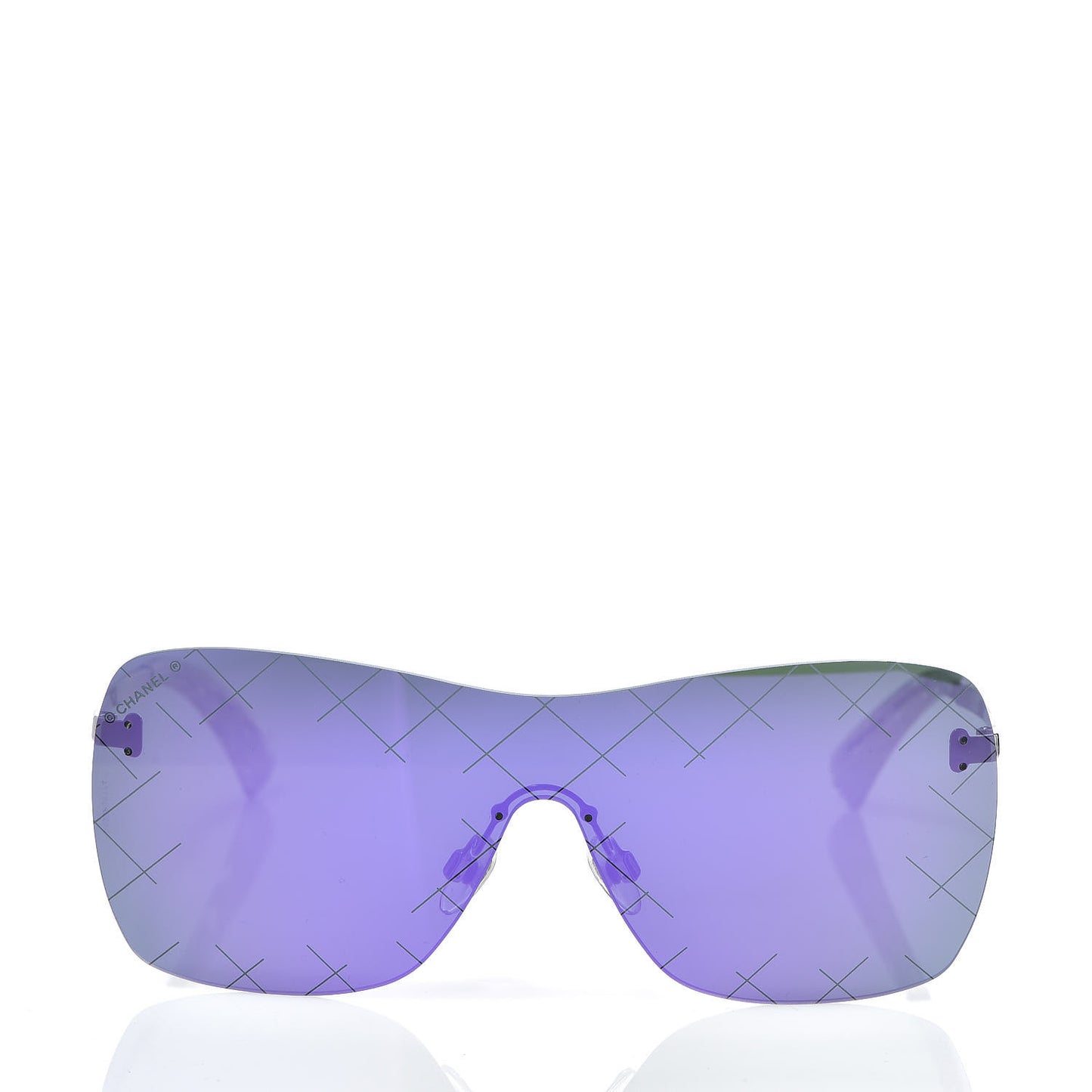 Shield Runway Sunglasses 4215 Silver Purple