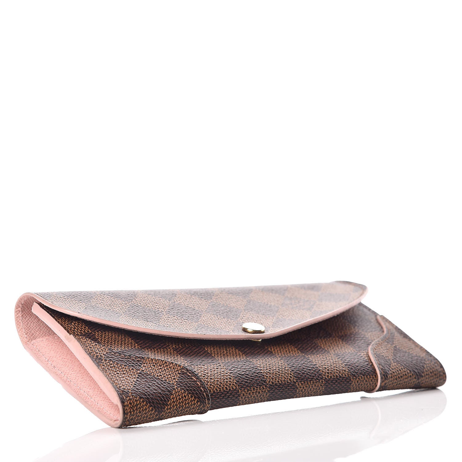 Louis Vuitton Damier Ebene Caissa Wallet Rose Ballerine 4 of 13