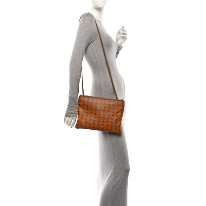 MCM Visetos Medium Crossbody Pouch Cognac 2 of 13