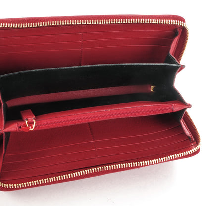Saint Laurent Chevre Belle De Jour Zip Around Wallet Rouge Orient 5 of 7