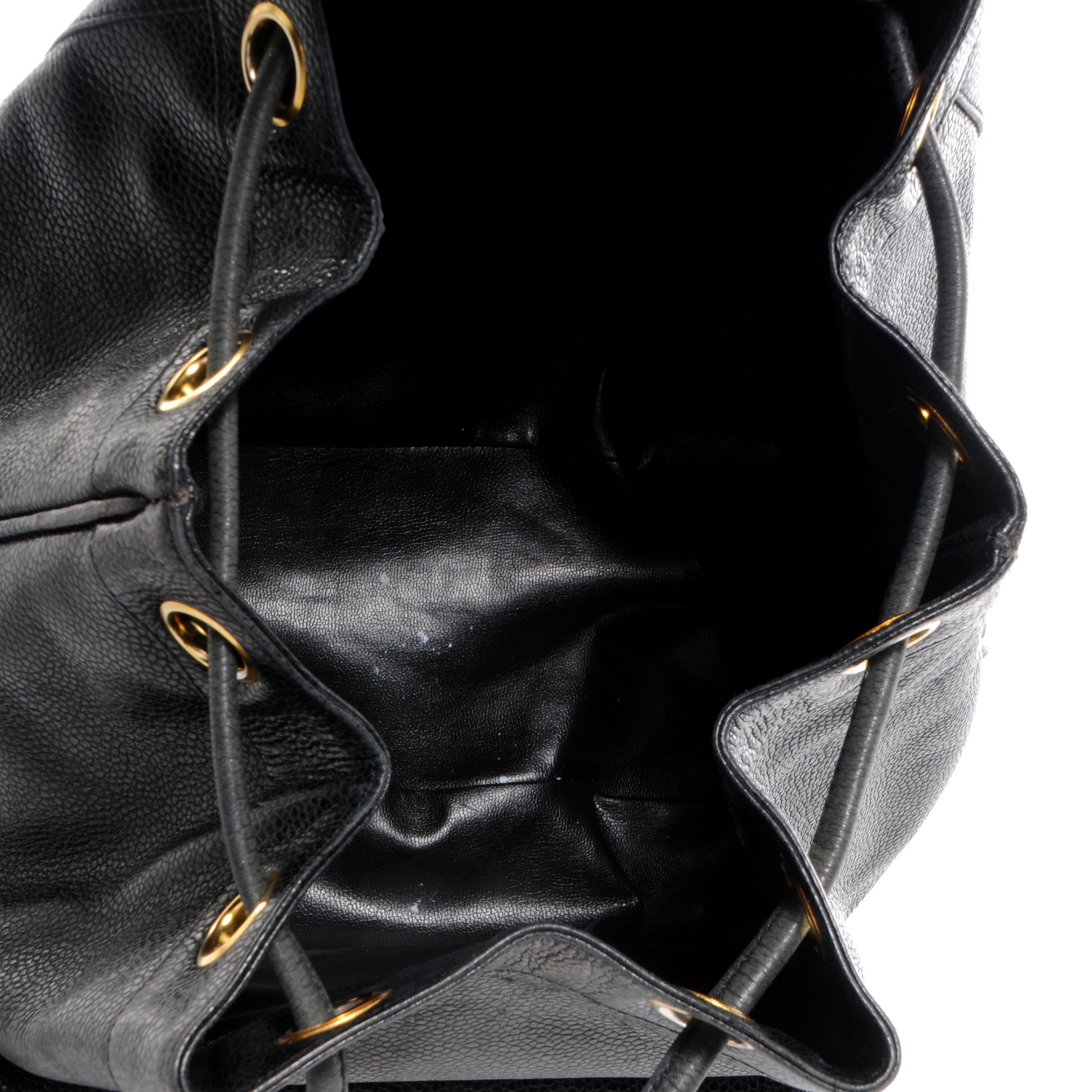 Chanel Caviar Drawstring Backpack Bag Black 6 of 9
