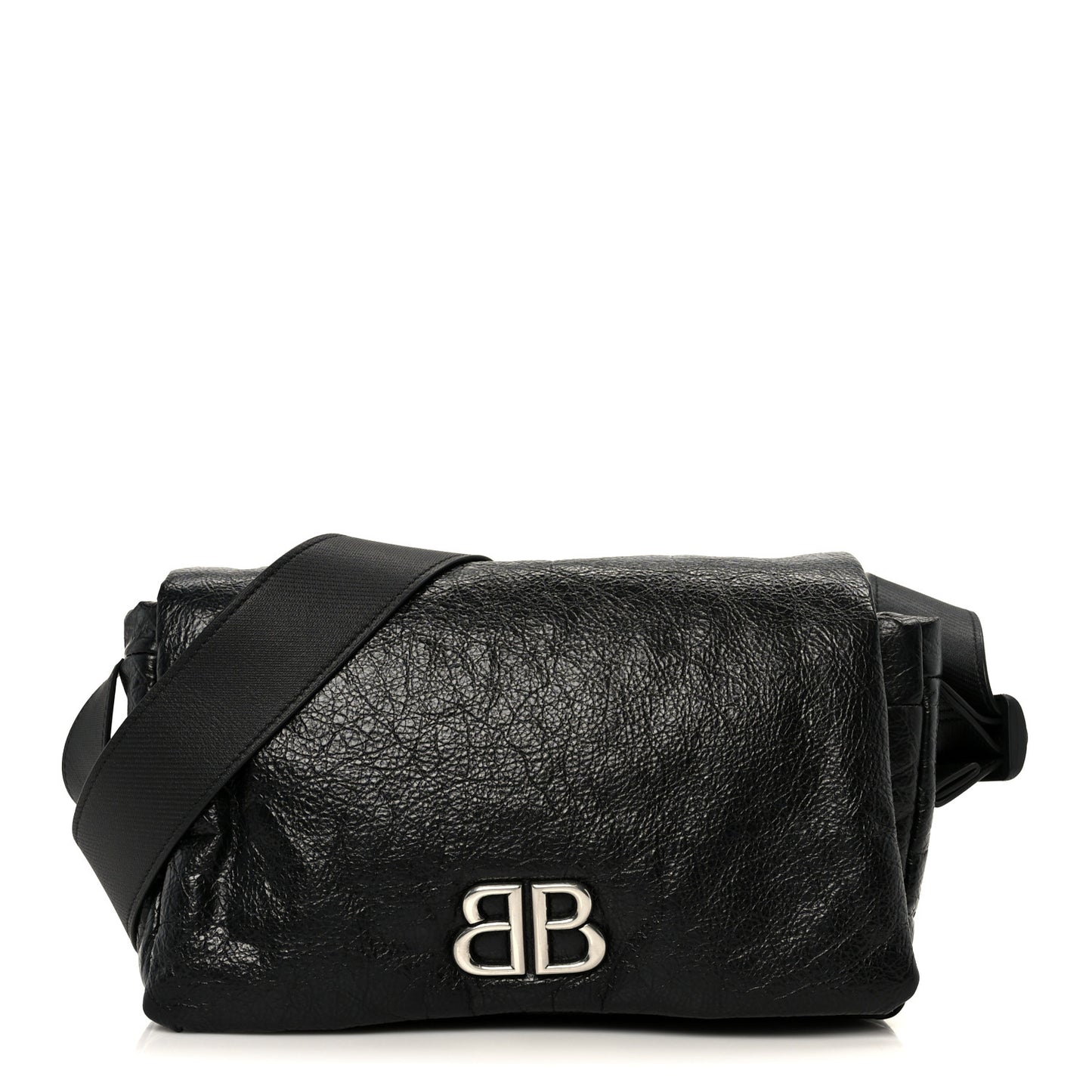 Arena Calfskin Small Monaco Flap Bag Black