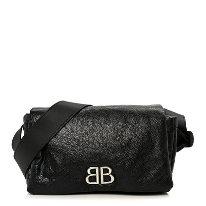 Balenciaga Arena Calfskin Small Monaco Flap Bag Black 1 of 10