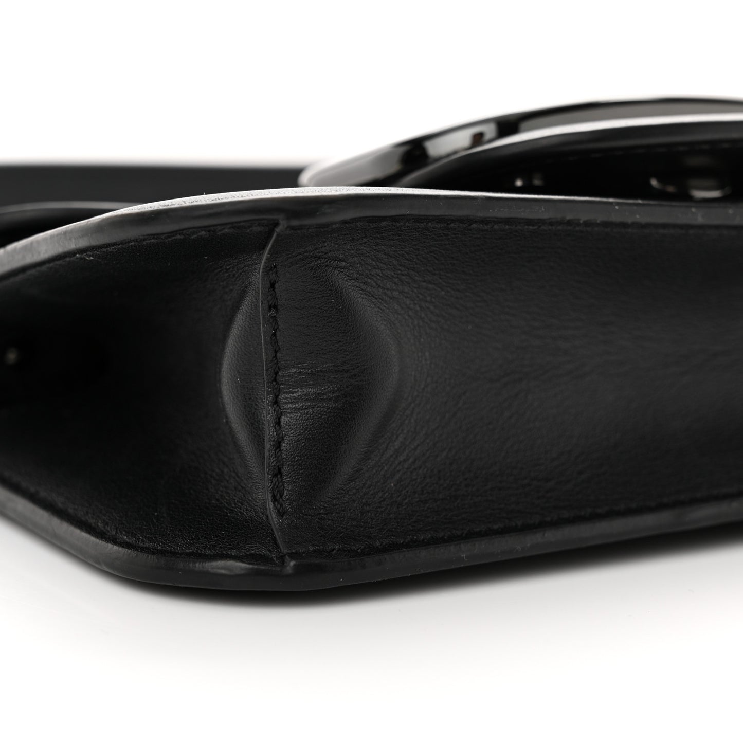 Calfskin Monochrome Vlogo Mini Loco Shoulder Bag Black