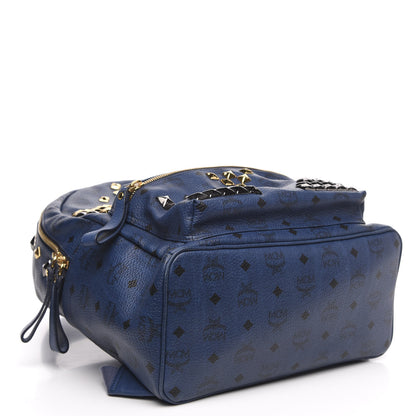 MCM Visetos Studded Medium Stark M Backpack Blue 3 of 9