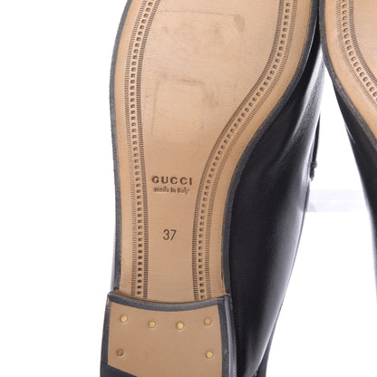 Gucci Lambskin Womens Brixton Horsebit Loafers 37 Black 10 of 11