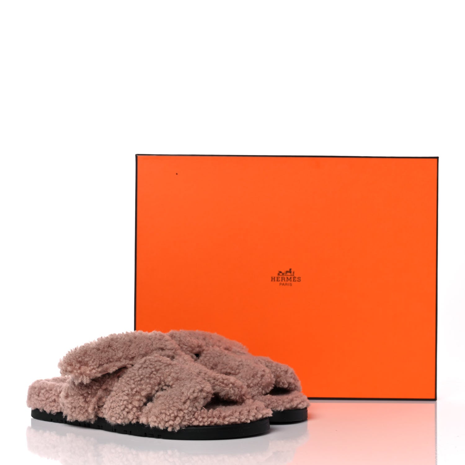 Hermes Woolskin Womens Chypre Sandals 37 Bois De Santal 8 of 8