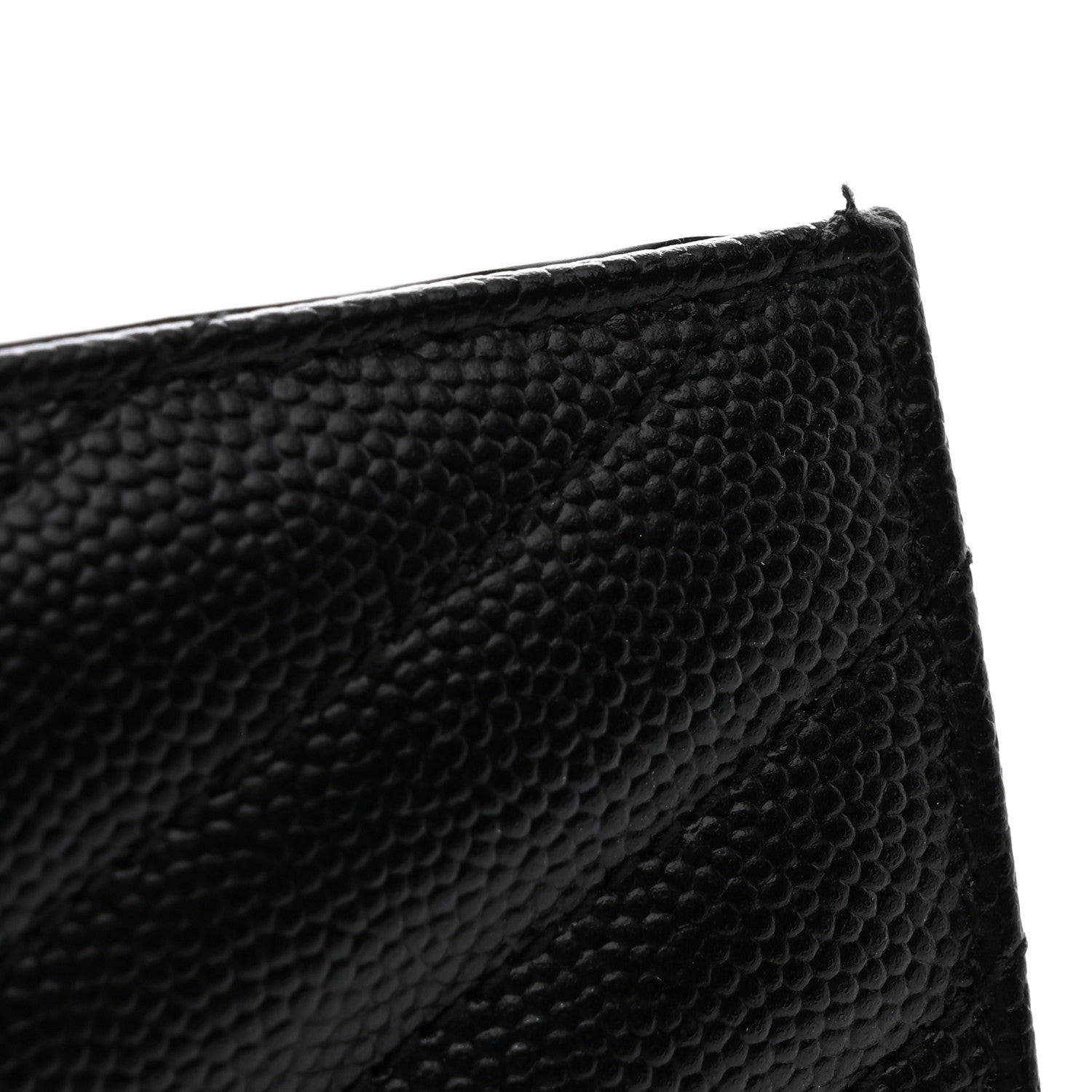 Saint Laurent Grain De Poudre Matelasse Chevron Monogram Compact Tri Fold Wallet Black 8 of 11
