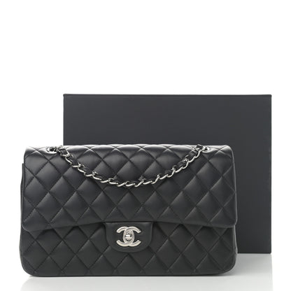 Chanel Lambskin Quilted Medium Double Flap Black 14 of 14