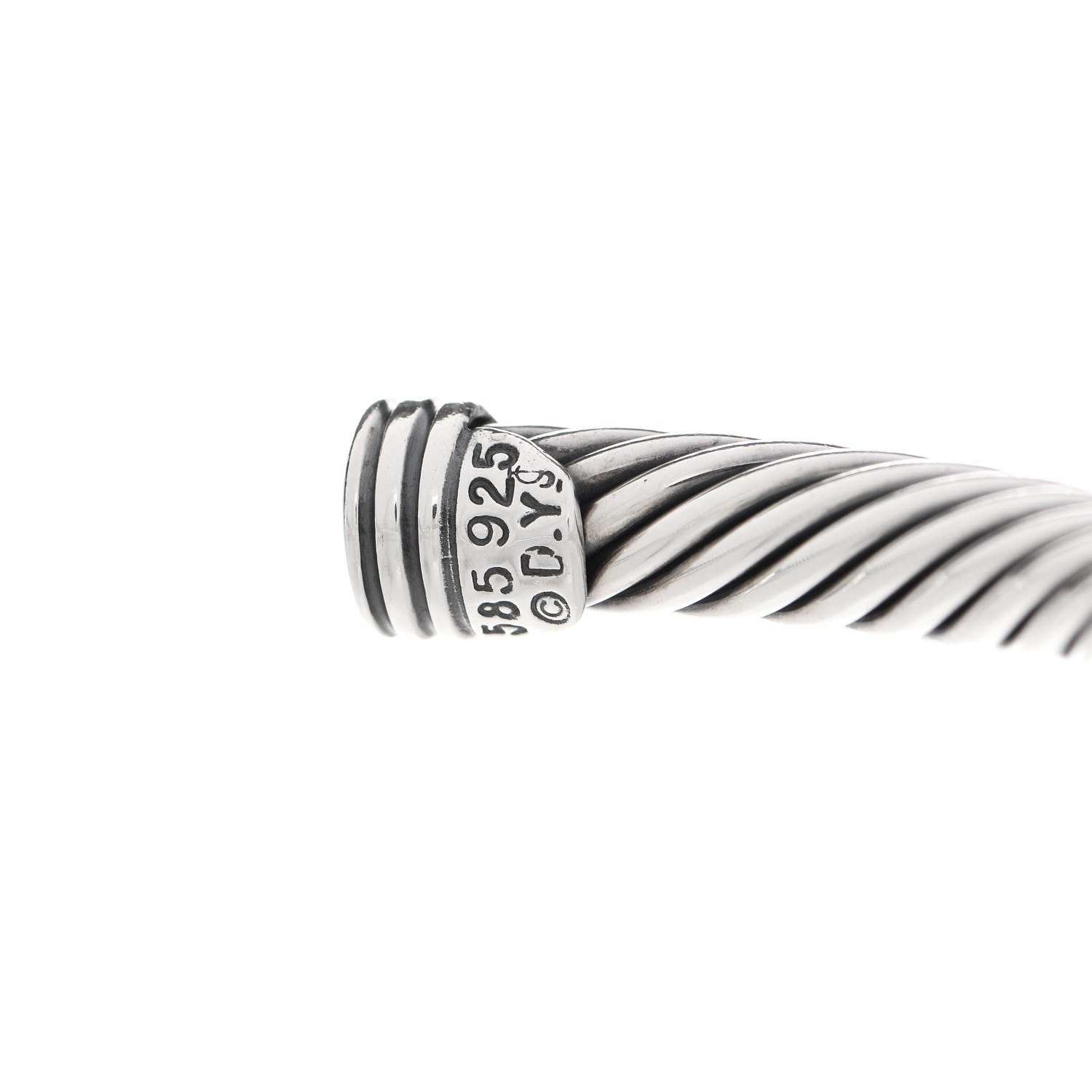 David Yurman Sterling Silver 14K Yellow Gold 5mm Cable Classics Single Station Bracelet 4 of 4