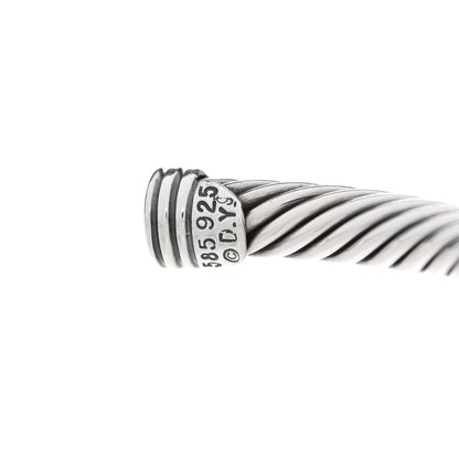 David Yurman Sterling Silver 14K Yellow Gold 5mm Cable Classics Single Station Bracelet 4 of 4