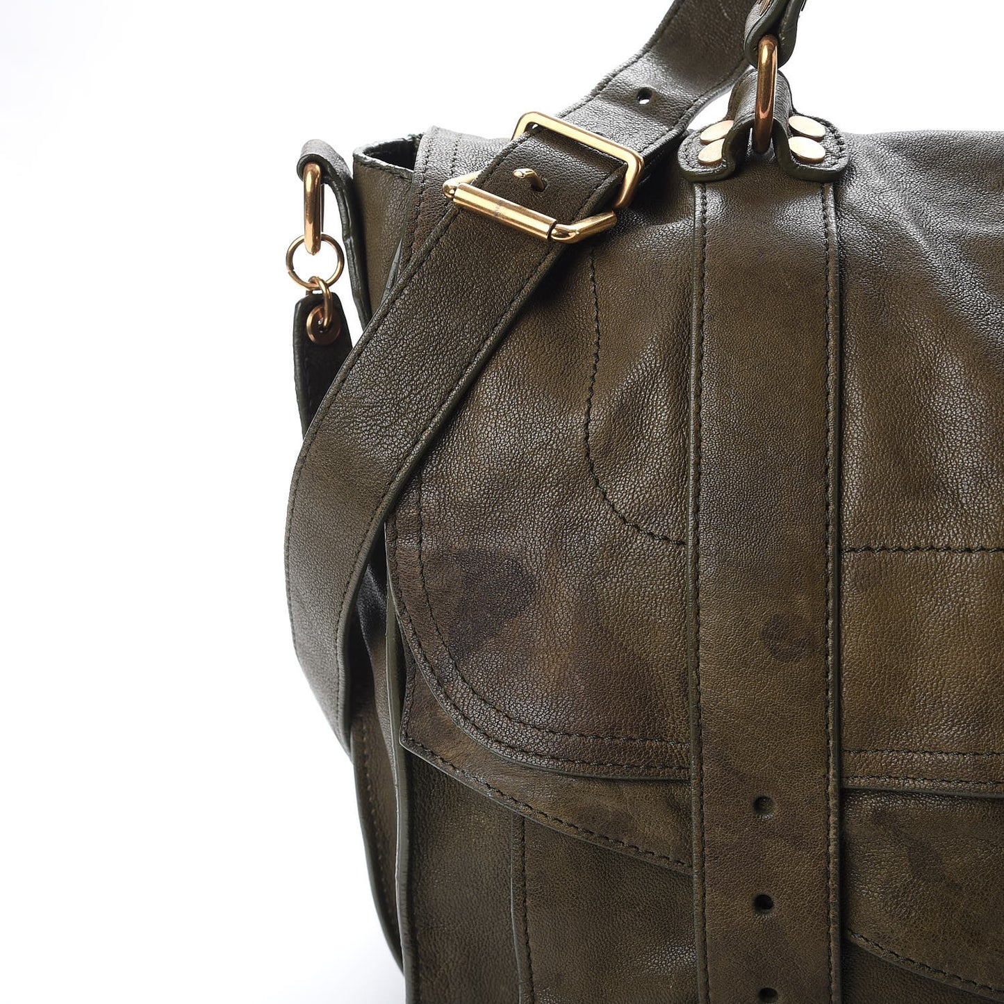 Lambskin Large PS1 Satchel Military